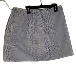 CALVIN‎ KLEIN Faux Snakeskin Mini Skirt Blue/Grey Zippered 10